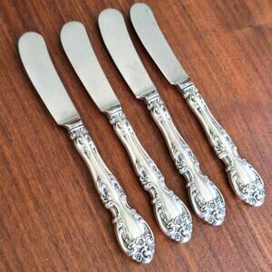 Gorham Melrose Sterling Silver Butter Spreader 4 Pcs Hollow Handle No Monogram